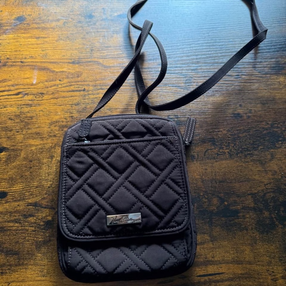 Vera Bradley Quilted Dark Brown Crossbody Bag